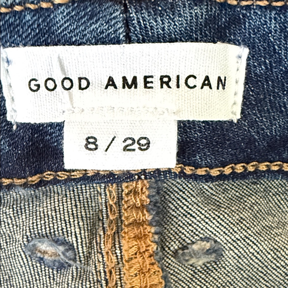 Good American Dark Blue Good Capri Jeans size 8 - Picture 2 of 4